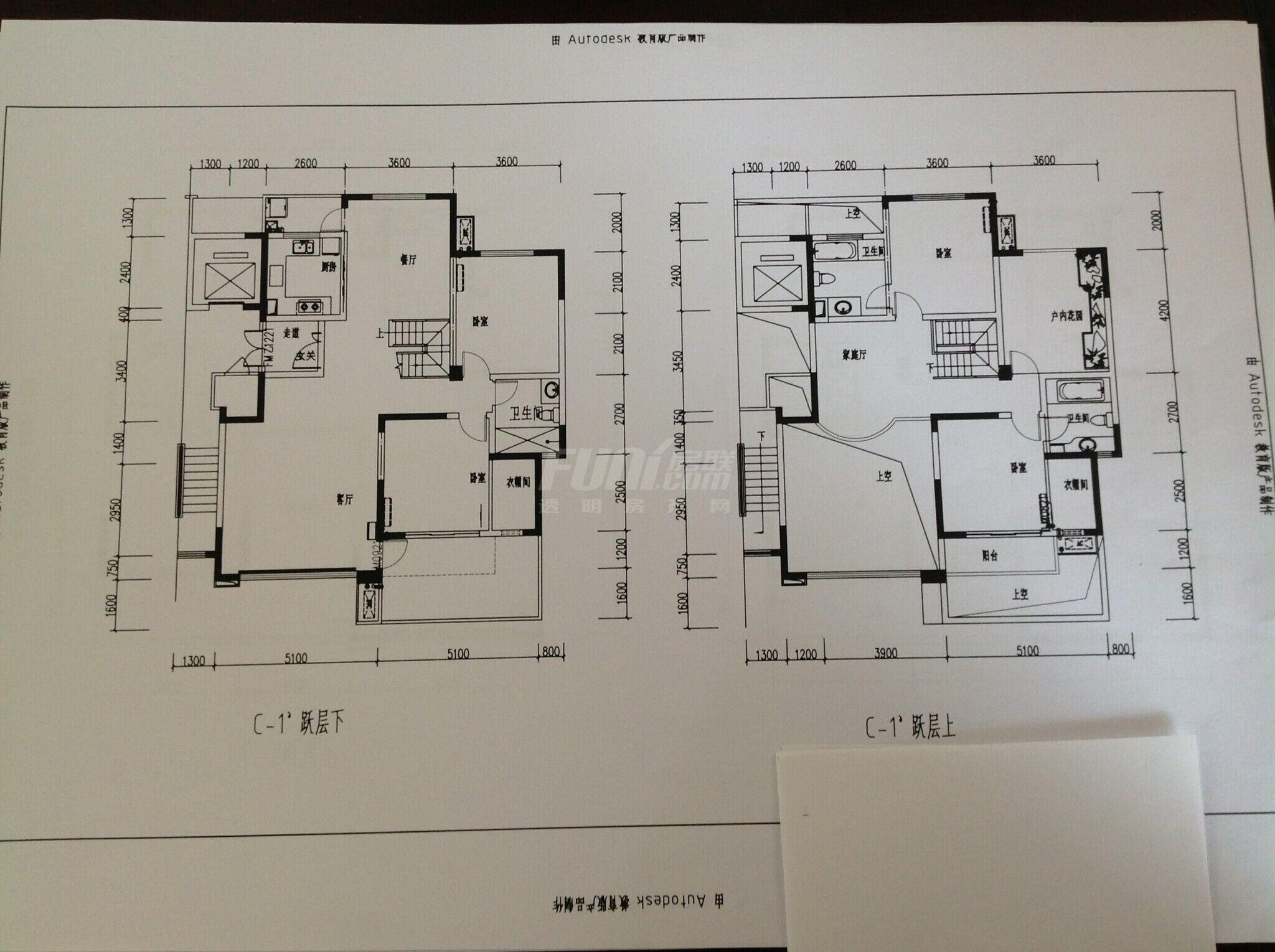 瑞云壹号村庄c-1跃户型图,4室2厅3卫241.00平米 成都透明房产网