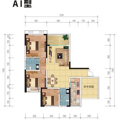 大邑外滩2室2厅2卫112.05平户型