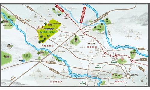 绿城川菜蜀香广场3期区位图