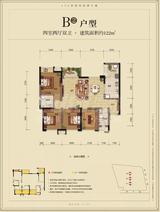 炜岸城3期 4室2厅2卫 122.00平米