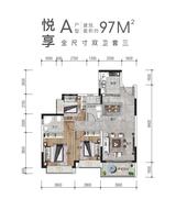 香江悦湖春天花园1期 3室2厅2卫 98.30平米