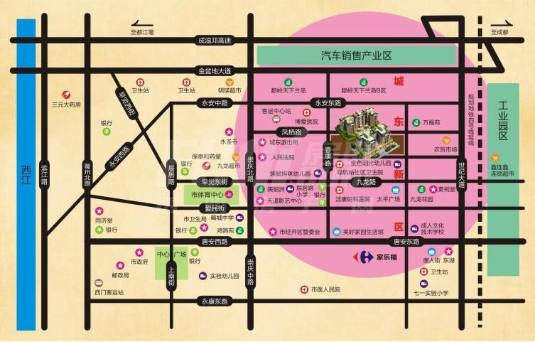 时代爵岭二期区位图