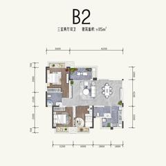 润扬观澜鹭岛名邸3室2厅2卫115.00平户型