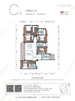 蓝光江安城6期5室1厅3卫192.00平户型