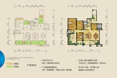 国色天乡鹭湖宫6区B组团4室2厅2卫143.00平户型