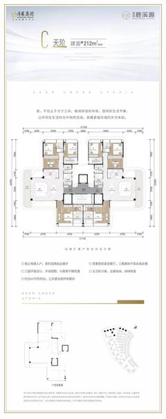 清凤鹿溪源小区1期4室2厅3卫212.00平户型