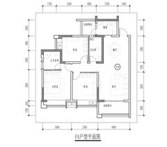 王府花园三期3室2厅2卫116.98平户型