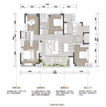 印江洲1期4室2厅2卫127.00平户型