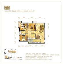 佳年华新生活A区3室2厅2卫89.80平户型