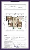 铂景台名苑1期3室2厅2卫119.00平户型
