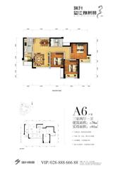 瑞升望江橡树林小区 3室2厅1卫 78.00平米