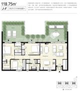 郡原山外山 3室2厅2卫 118.75平米