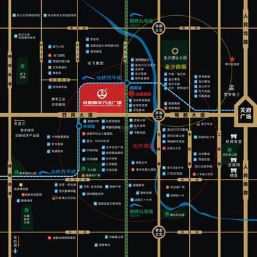 成都青羊万达广场区位图