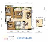 天璟荟1期 3室2厅2卫 98.00平米
