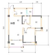 蜀青·丽晶府1期 2室2厅1卫 80.00平米