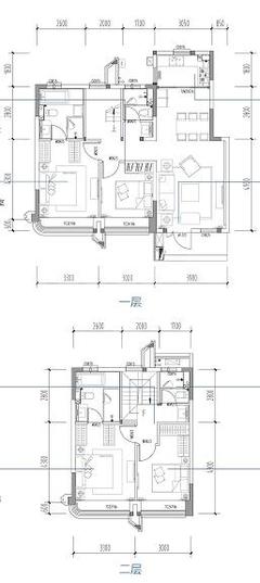 紫樾锦西府B区4室2厅4卫159.33平户型