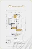 马克公馆2期2室2厅1卫76.00平户型