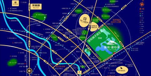 保利湖心岛区位图