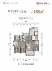 润达丰滨江樾阁1期4室2厅2卫156.00平户型