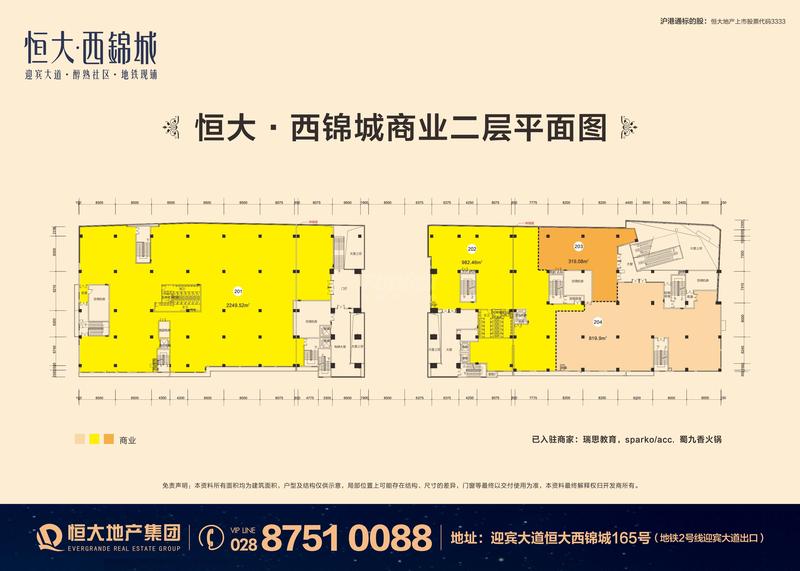 西锦城商业平面图