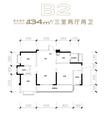 龙泉驿深业泰富广场2期3室2厅2卫132.92平户型