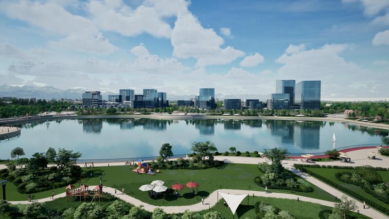 湖景效果图