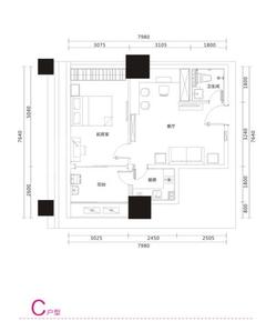 汇锦城2期65.00平户型