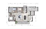 交投电建洺悦天宸小区1期 3室2厅2卫 118.14平米
