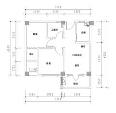 翠锦西岭1期66.00平户型