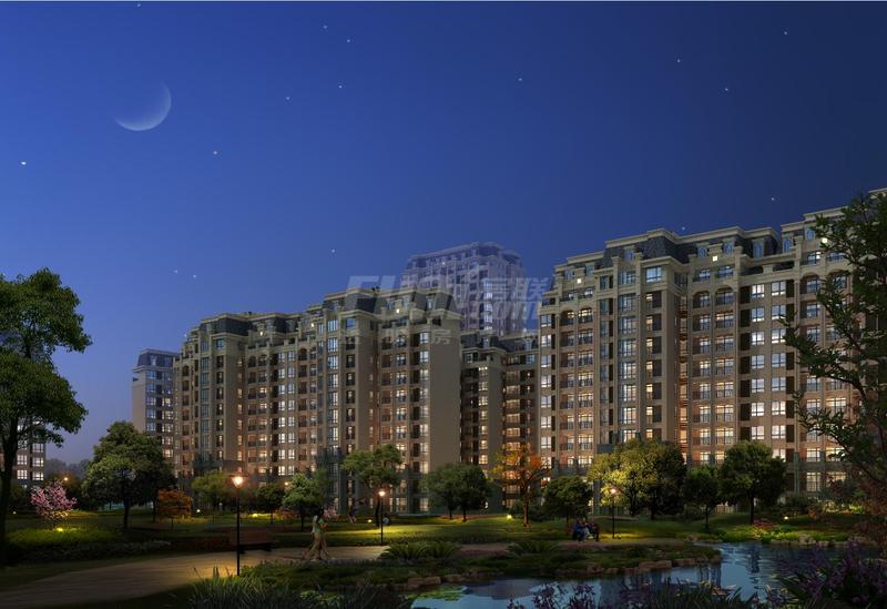 小区夜景