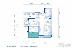 泛悦城市广场2室2厅1卫69.00平户型