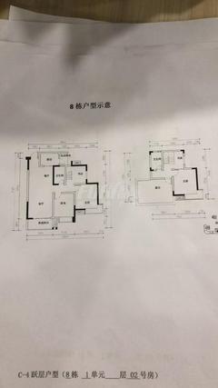 蓉海东悦华府1期4室2厅2卫125.12平户型