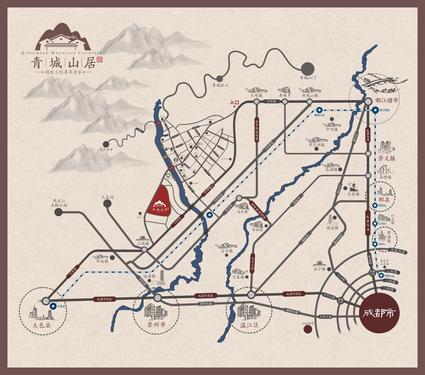 青城山居区位图
