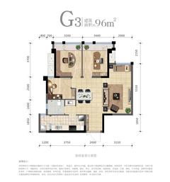 花样年·家天下1期96.00平户型