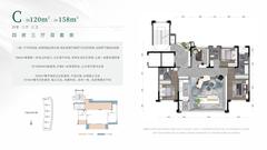 翠湖郡1期4室3厅3卫120.00平户型