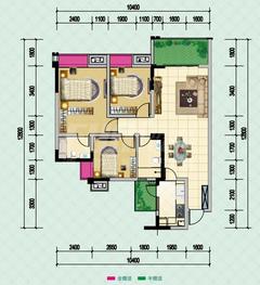 金安花苑3期3室2厅2卫111.14平户型