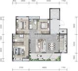 中建凤凰湖畔小区1期 3室2厅2卫 116.47平米
