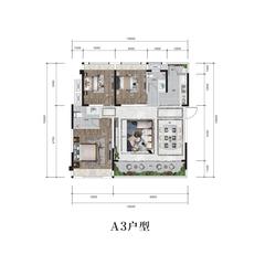泰康誉景小区1期3室2厅2卫109.69平户型