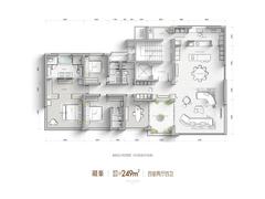中海锦叁号名邸1期4室2厅4卫249.00平户型