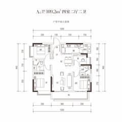 御园丰锦1期4室2厅2卫109.20平户型