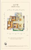保利锦江里3室2厅2卫106.00平户型