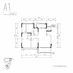 悦云庭1期3室2厅2卫142.20平户型