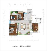 禹通 宝誉府 4室2厅2卫 139.14平米