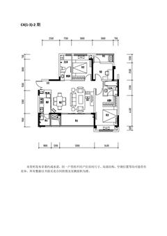 鑫耀美泉悦府2期3室2厅2卫110.00平户型