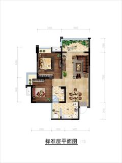 新神风八座2室2厅1卫81.43平户型