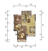 新景鼎南川宇1期 3室2厅1卫 83.00平米