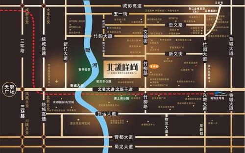 北领峰尚1期区位图