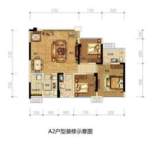 朗基少东家3室2厅2卫78.00平户型