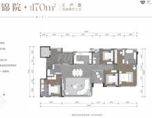 锦城序花园1期4室2厅3卫170.57平户型