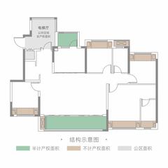 中环臻邸1期4室2厅2卫136.00平户型